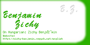 benjamin zichy business card